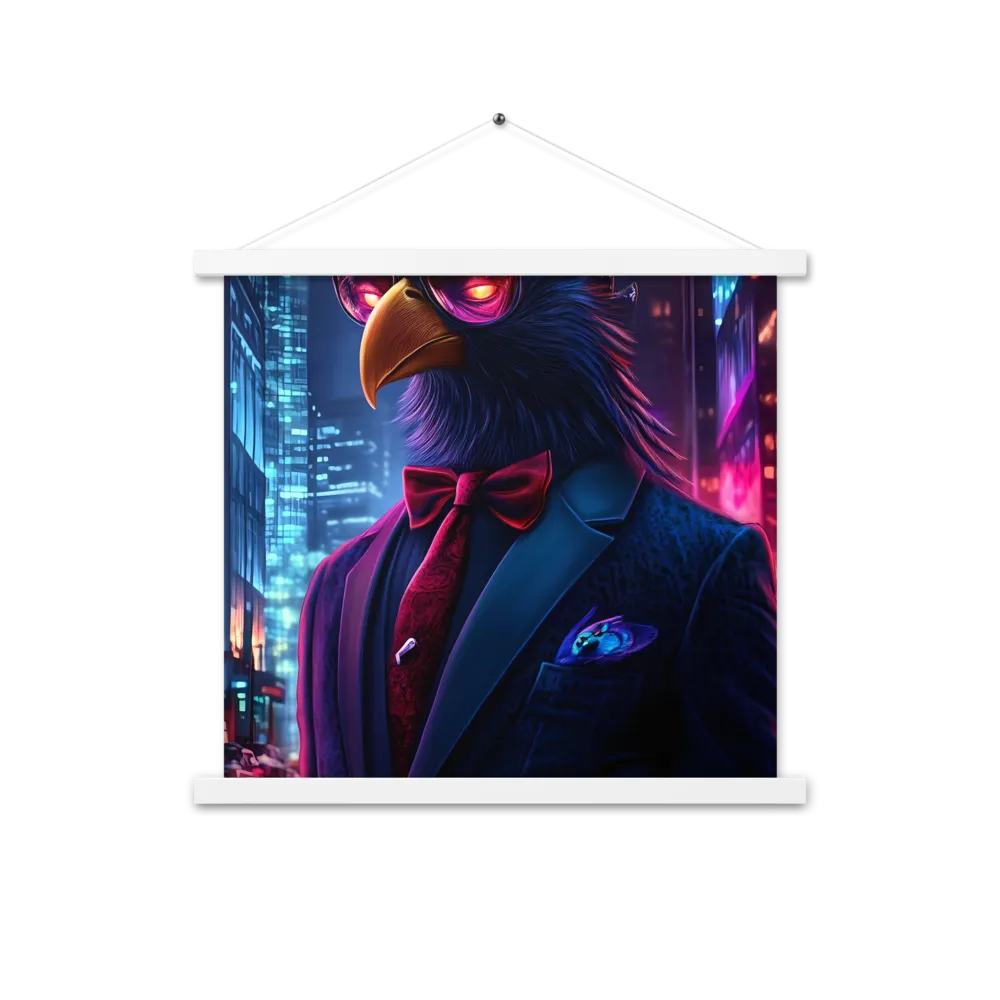The Dapper Avian | Poster With White Wood Hanger | 18″×18″