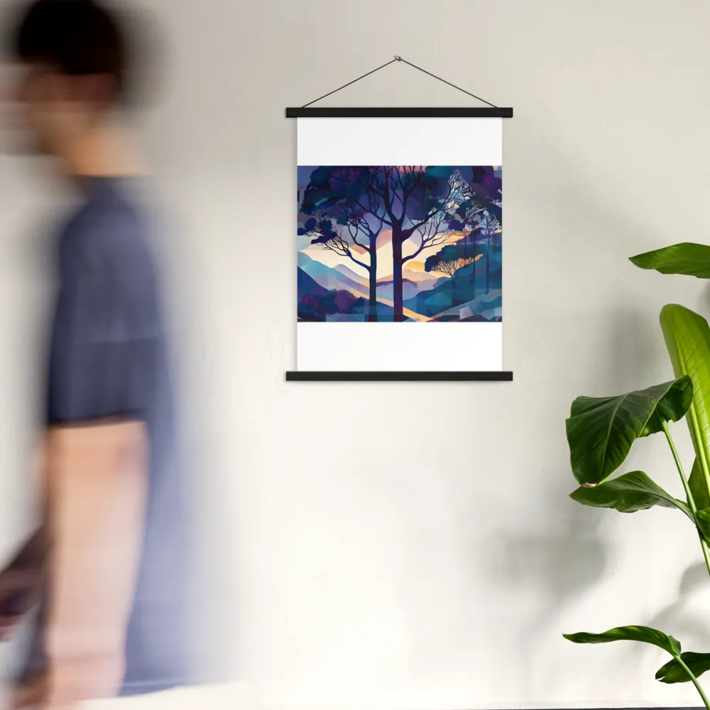 Tranquil Geometry: A Journey Through Color | Poster With Black Wood Hanger | 18″×24″
