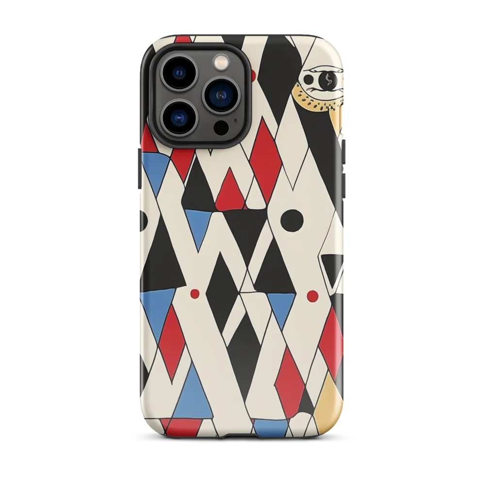 Dynamic Geometric Symphony | Phone Case |  13 Pro Max | Tough Case | Glossy