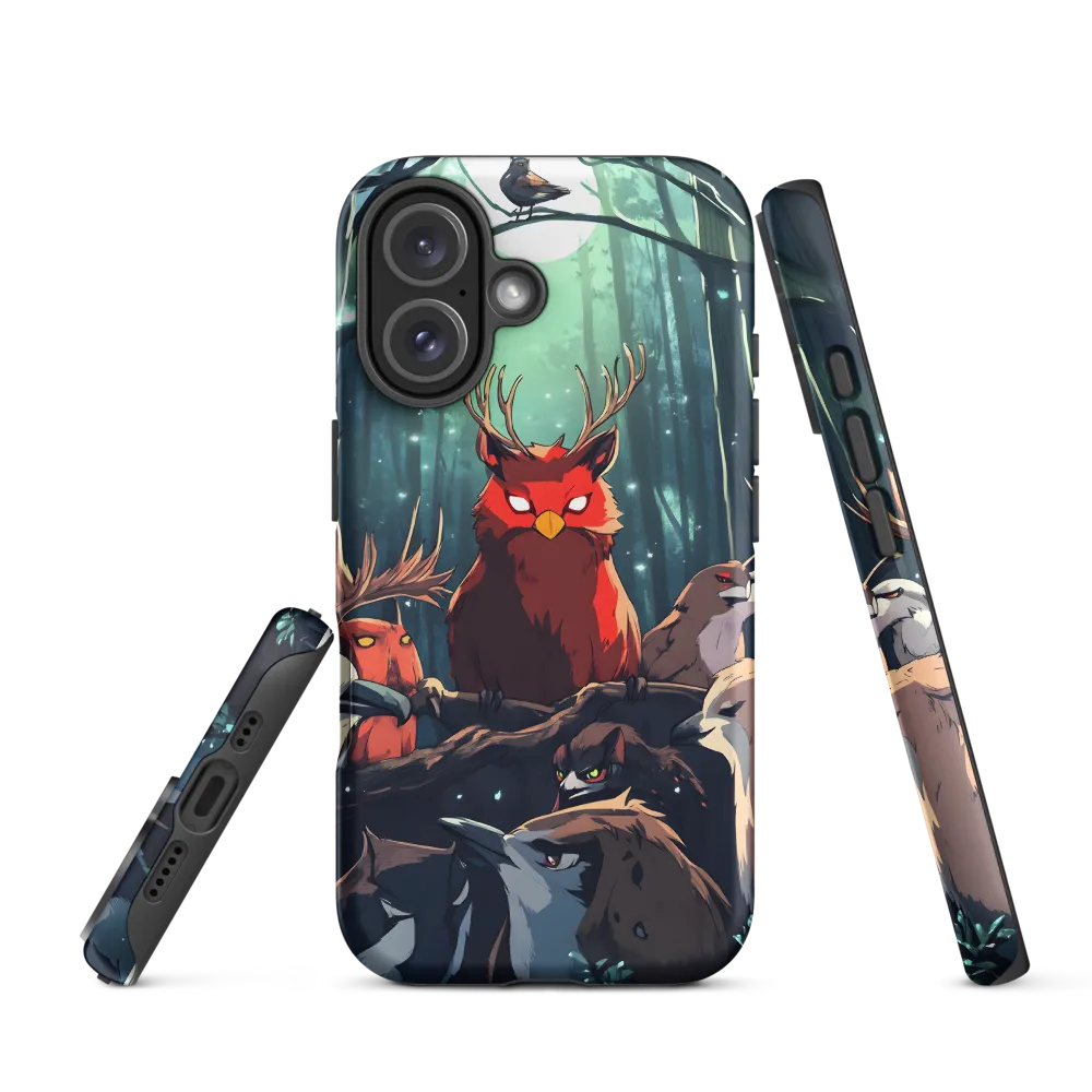 Gathering in the Moonlit Forest | Phone Case