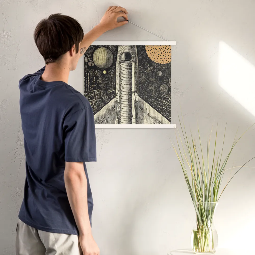 Voyage to the Unknown | Poster With White Wood Hanger | 18″×18″