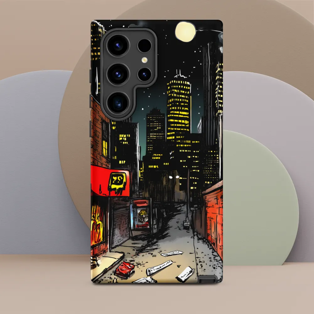 Nocturnal Cityscape: The Hidden Alley | Phone Case |  S24 Ultra | Tough Case | Matte