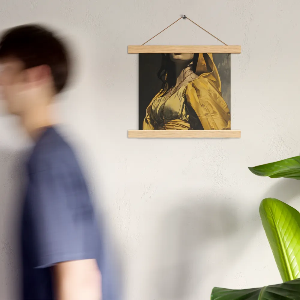 Veiled Confidence | Poster With Oak Wood Hanger | 10″×10″