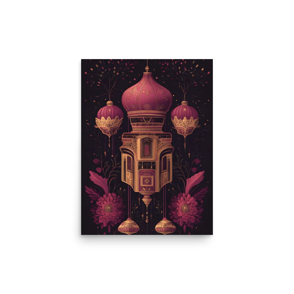 Ornate Harmony: A Digital Floral Architecture | Poster | 12″×16″