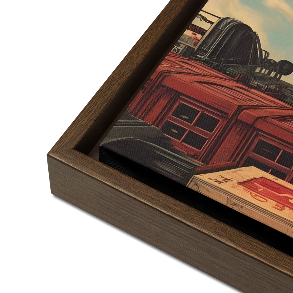 A Glimpse of Tomorrow: Urban Ambition | Canvas with Brown Frame | 16″×20″
