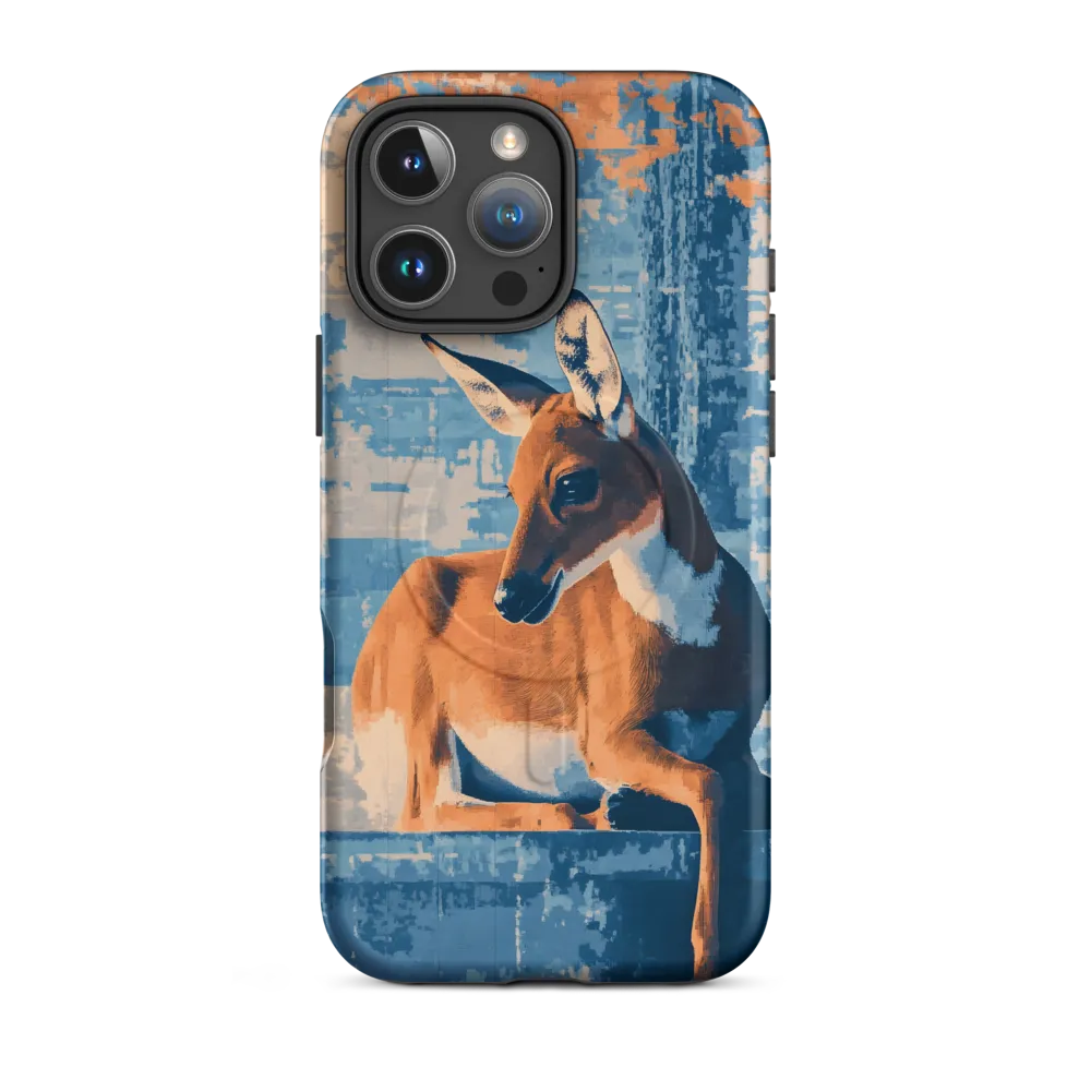 Serenity in Color: The Reclining Deer | Phone Case |  16 Pro Max | MagSafe® Tough Case | Matte