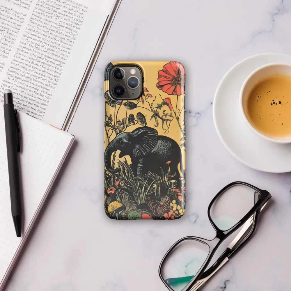 Floral Majesty: The Elephant's Sanctuary | Phone Case |  11 Pro | Snap Case | Glossy