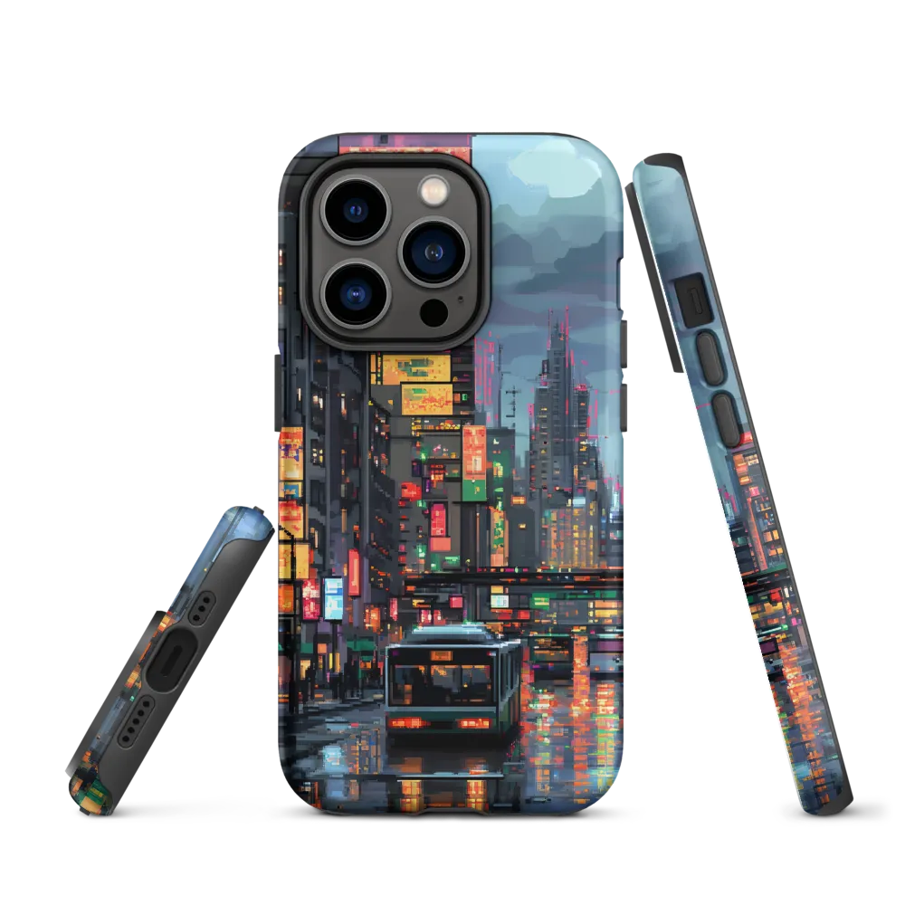 Neon Dreams: A Pixelated Urban Night