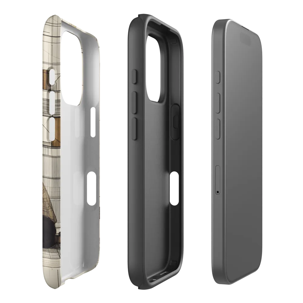 Quiet Reflections in Line | Phone Case |  16 Pro | Tough Case | Matte