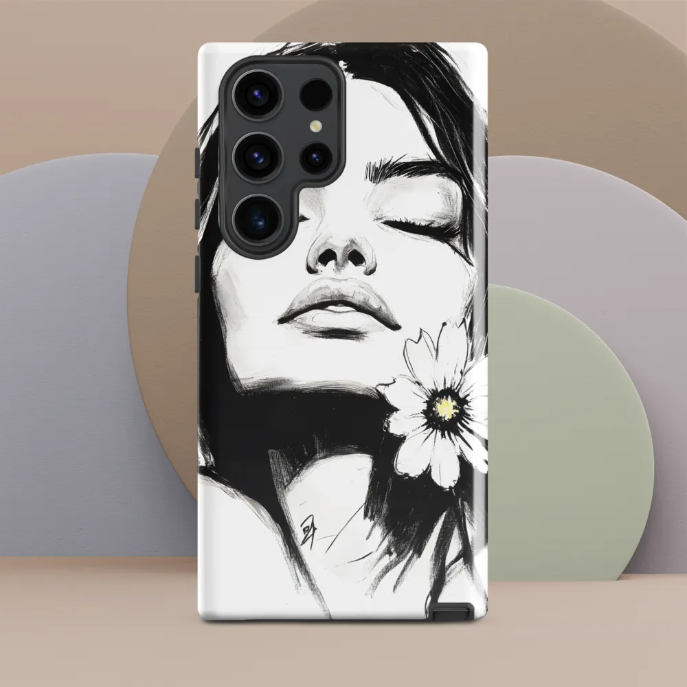 Serenity in Ink | Phone Case |  S23 Ultra | Tough Case | Glossy