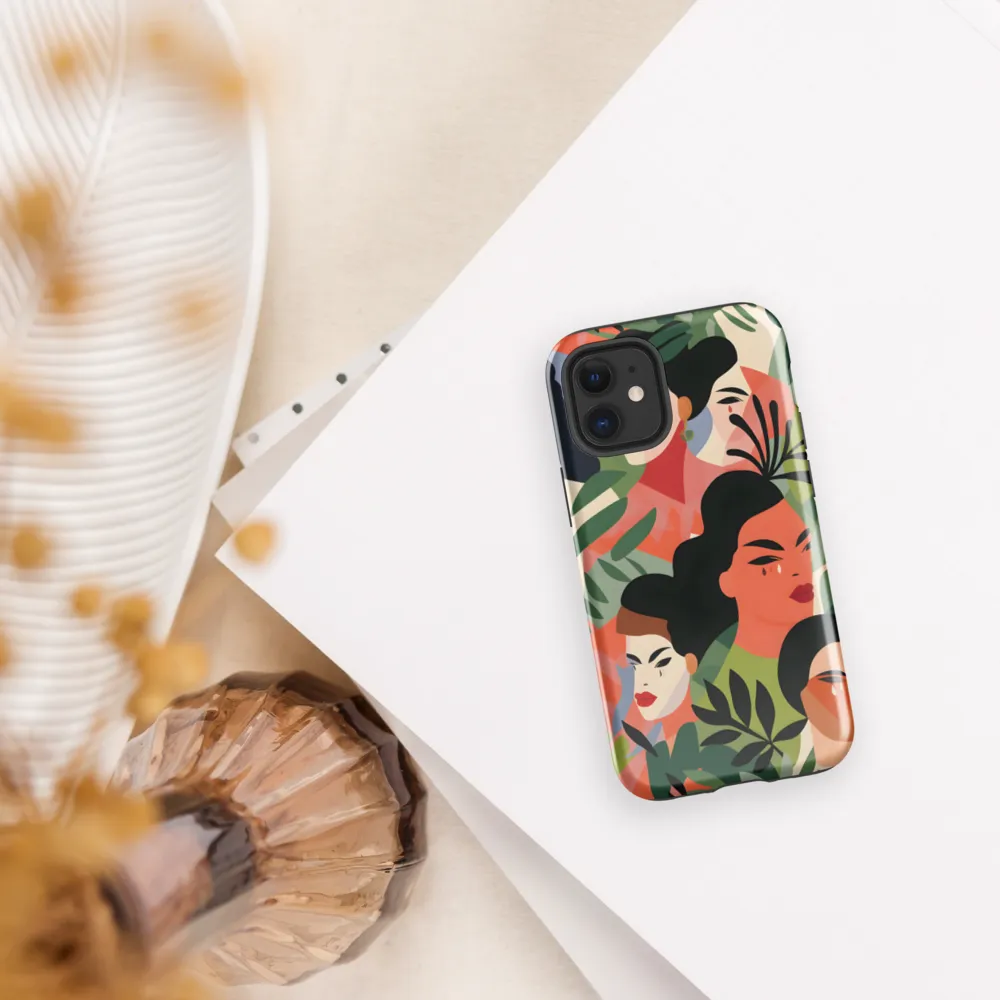 Harmony of Nature and Femininity | Phone Case |  12 mini | Tough Case | Glossy