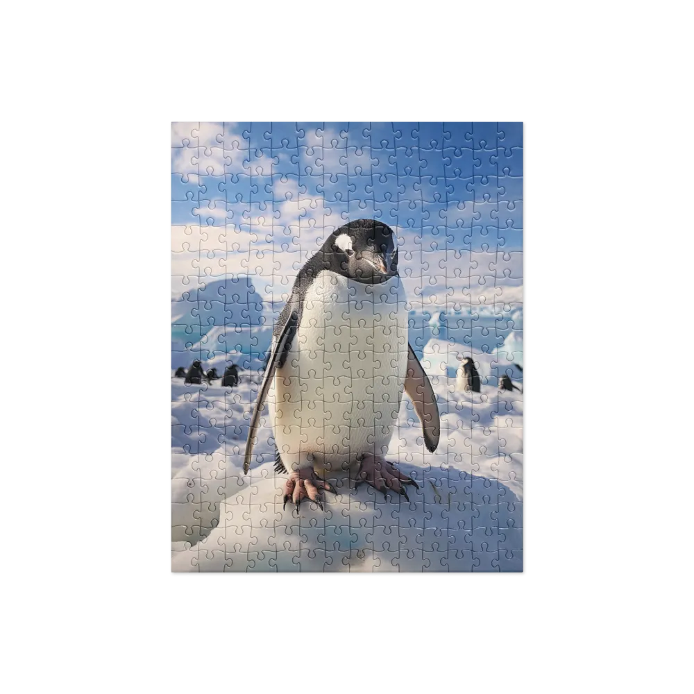 Solitary Majesty: Arctic Penguin on Ice | Jigsaw Puzzle | 252 pieces