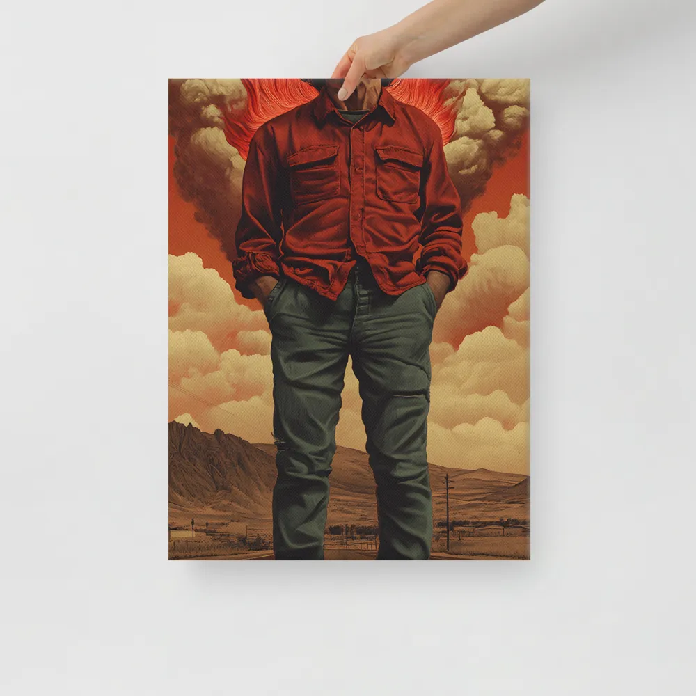 Defiant Spirit in a Surreal Landscape | Canvas | 18″×24″