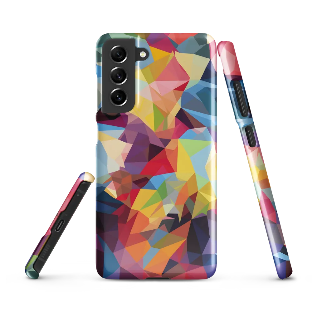 Playful Geometry: The Bear's Face | Phone Case |  S21 FE | Snap Case | Glossy
