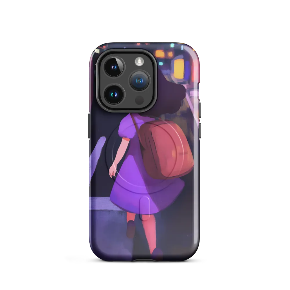 Wandering Through Neon Dreams | Phone Case |  14 Pro | MagSafe® Tough Case | Glossy