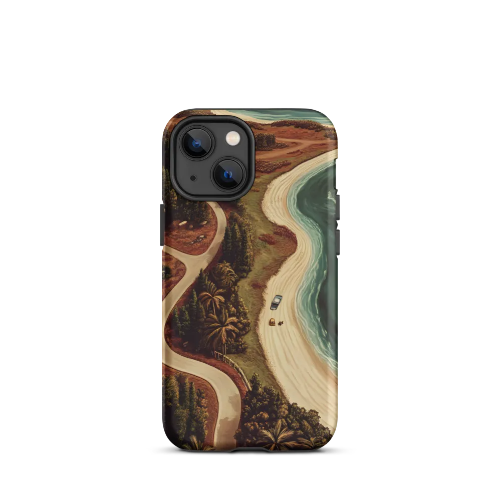 Winding Serenity: A Coastal Journey | Phone Case |  13 mini | Tough Case | Matte