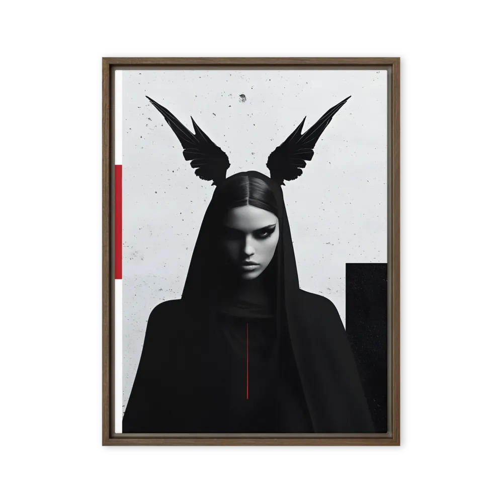 Whispers of Darkness | Canvas with Brown Frame | 24″×32″