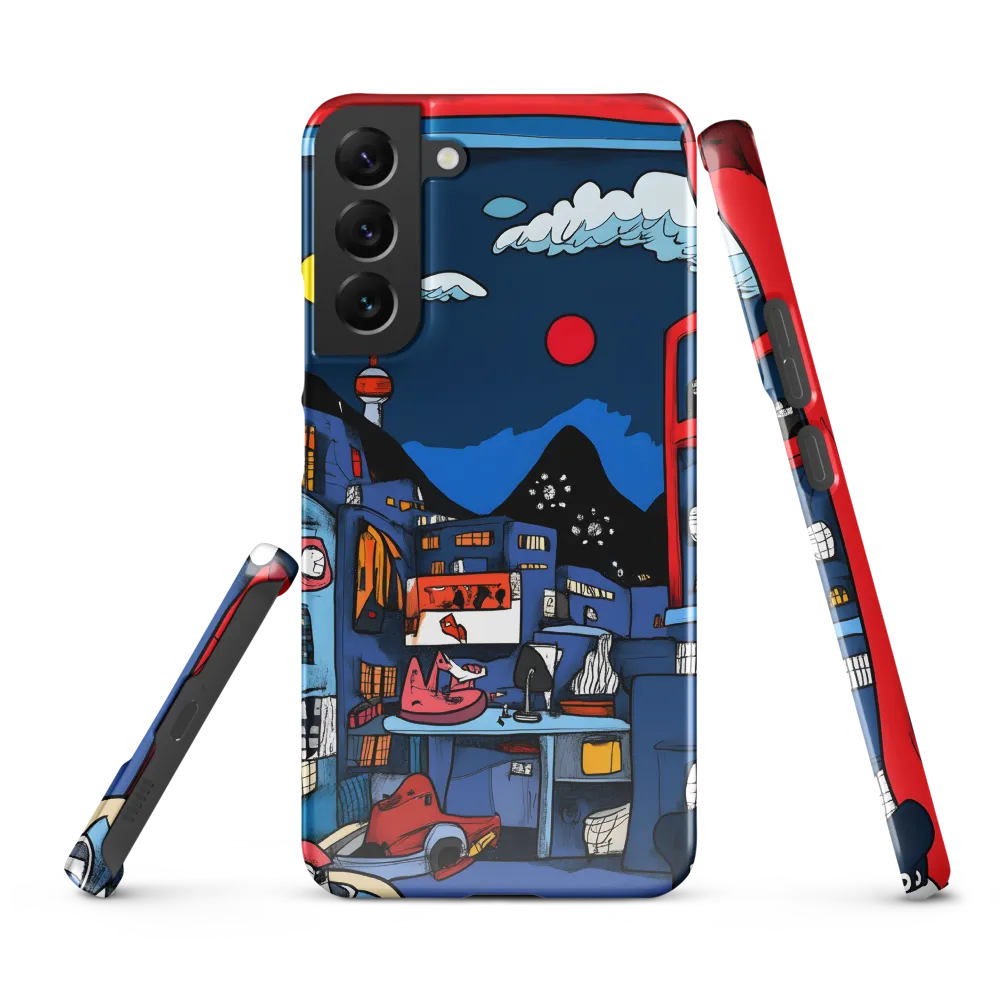 Whimsical Cityscape at Night