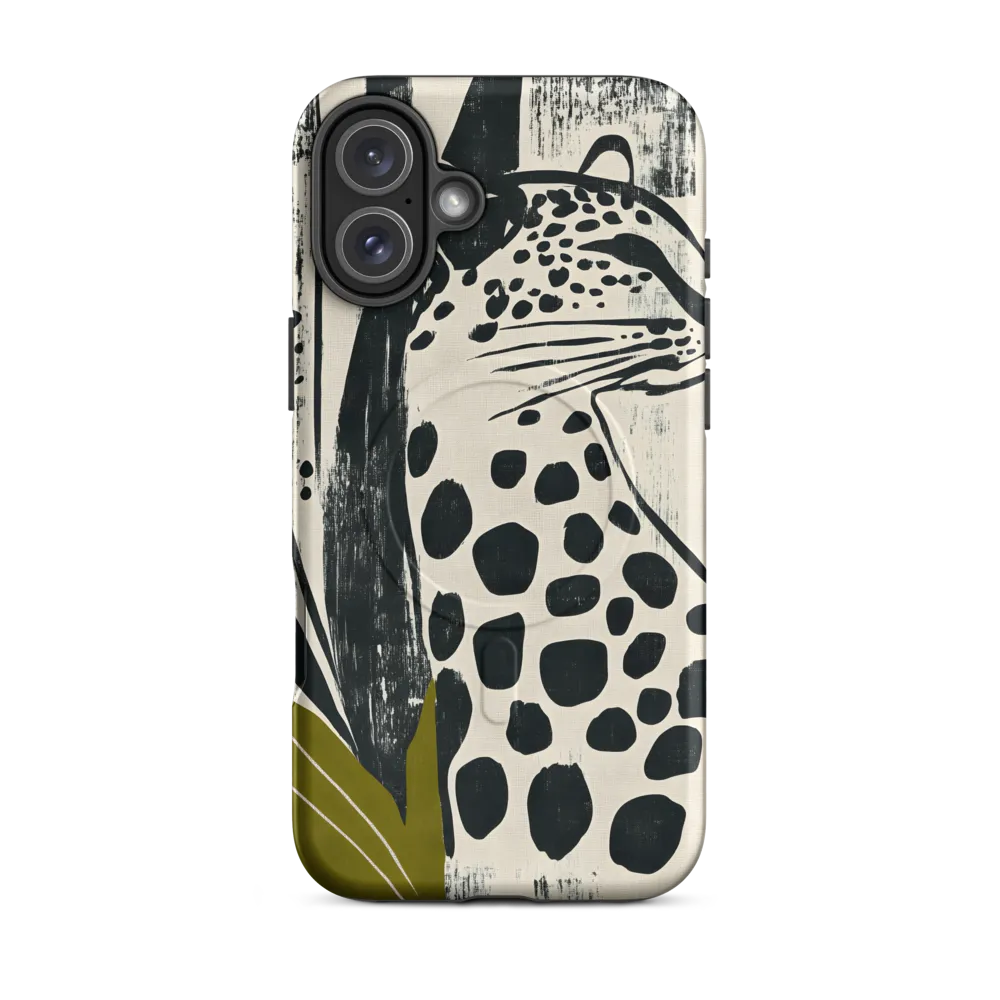 Leopard in Silhouette: A Modern Appeal | Phone Case |  16 Plus | MagSafe® Tough Case | Matte