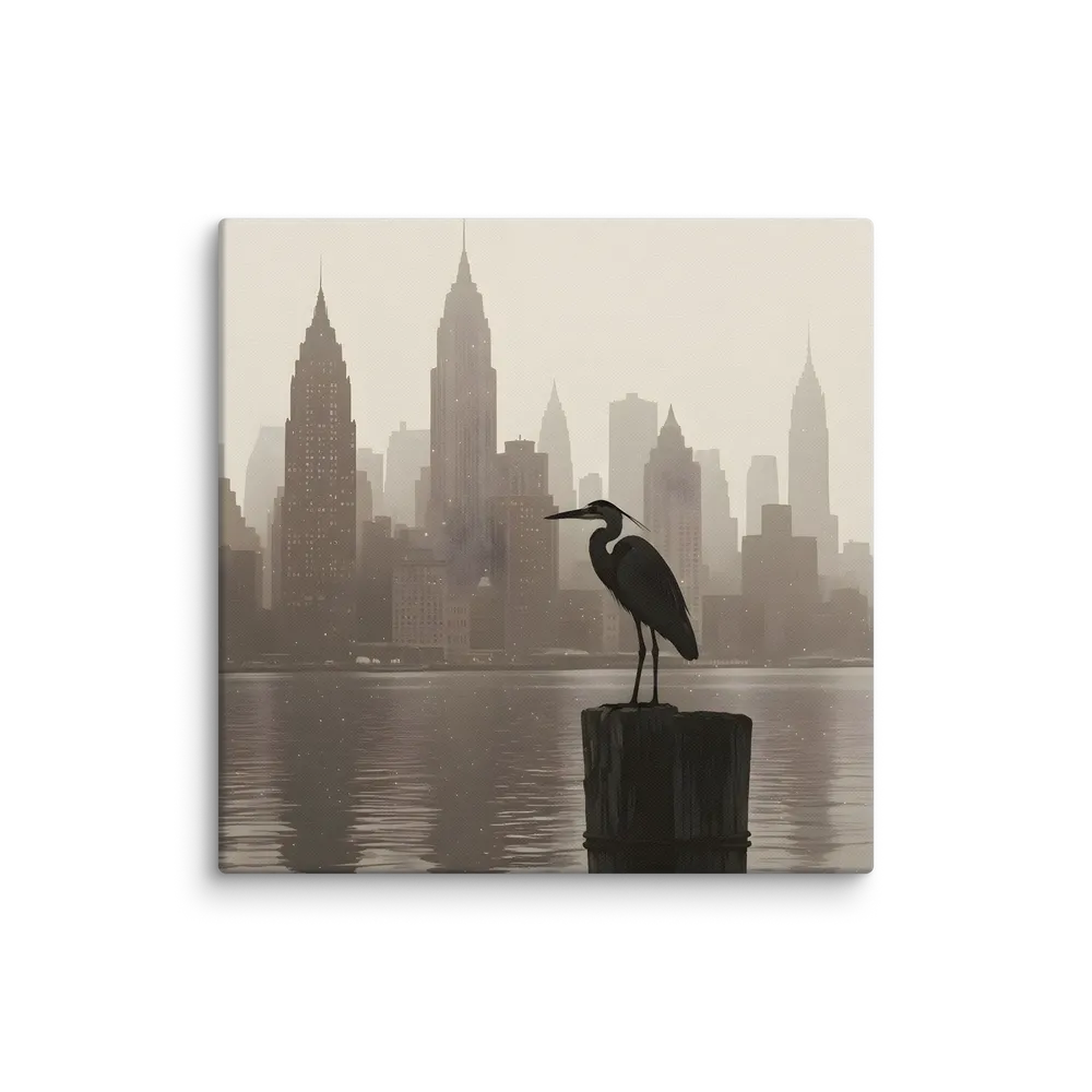 Harbor Heron 
 Canvas | 28″x 28″