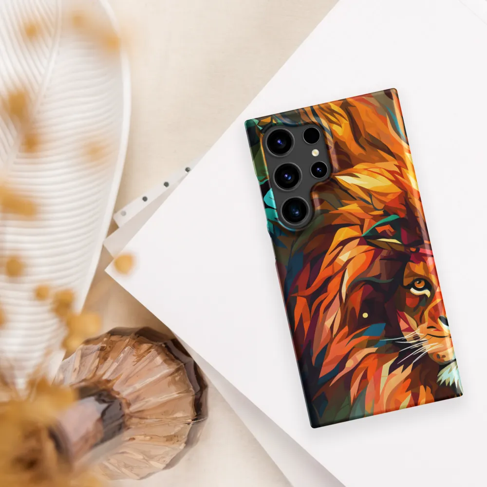 Majestic Gaze: The Polygonal Lion