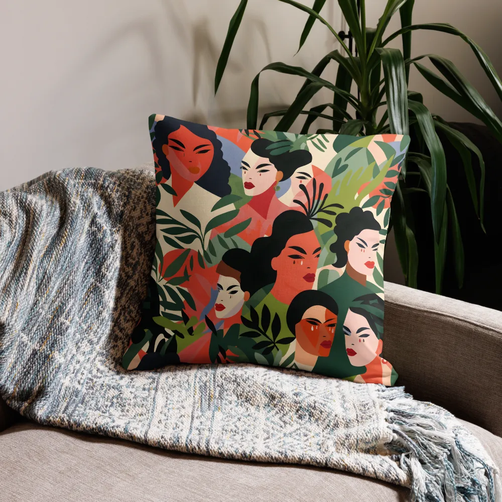 Harmony of Nature and Femininity | Pillow & Pillow Case | Multiple Sizes