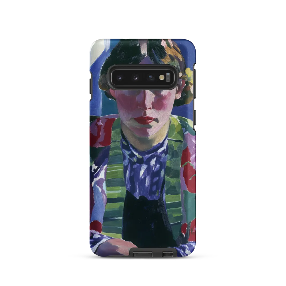 Vibrant Gaze: A Modernist Portrait