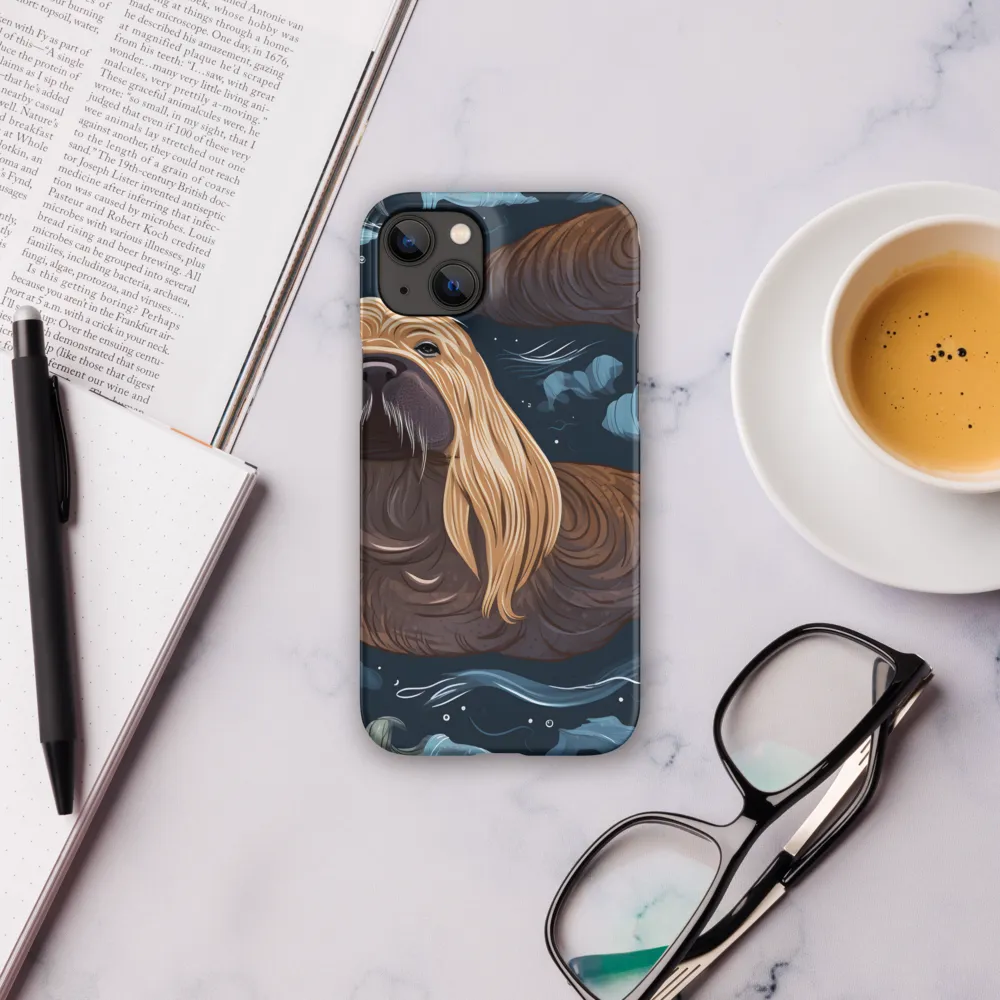 Whimsical Walruses in Deep Blue