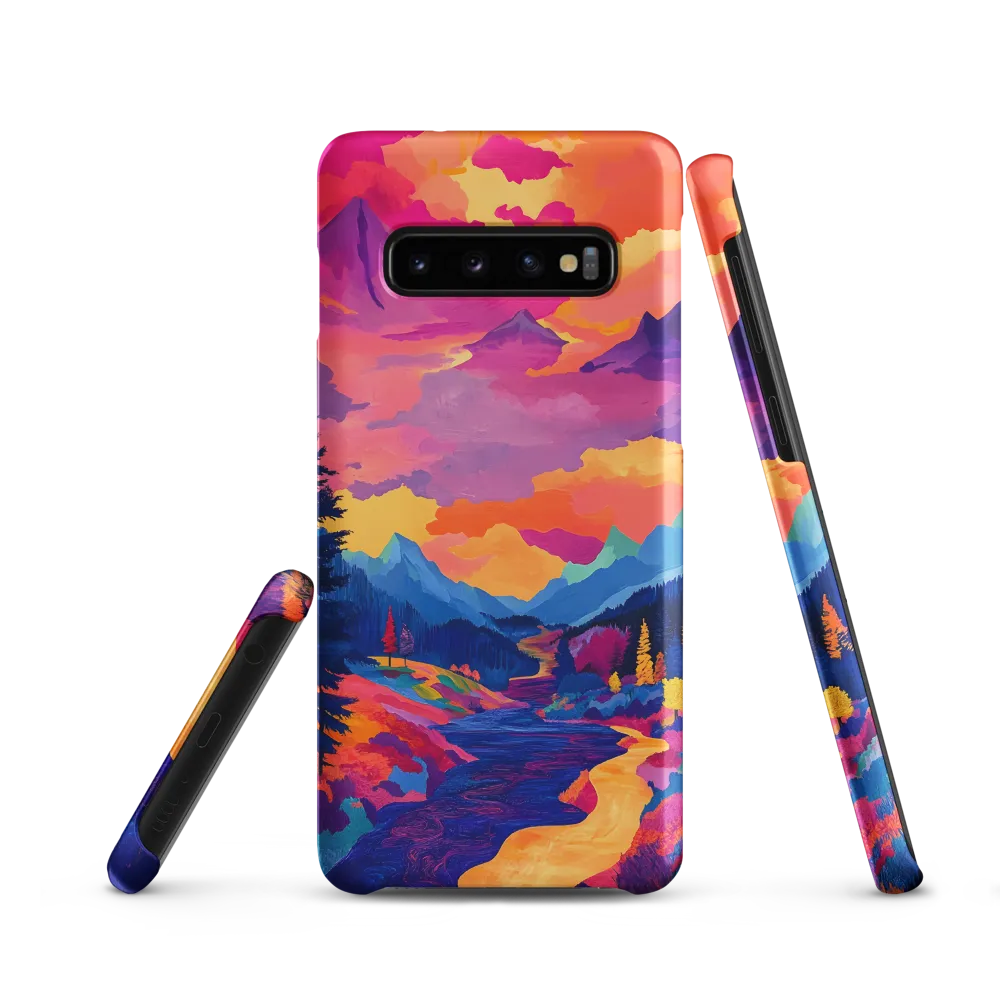 Radiant Serenity: A Surreal Landscape | Phone Case |  S10 | Snap Case | Matte