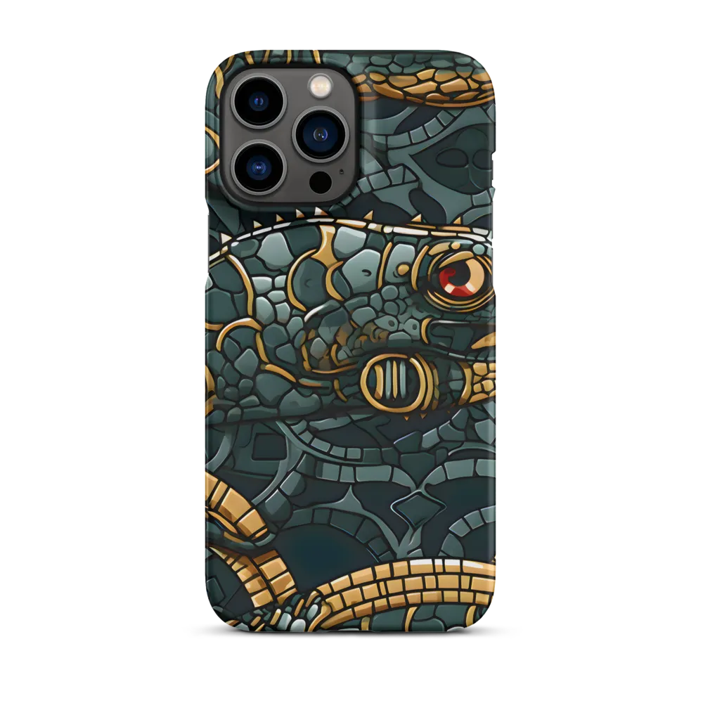 Reptilian Elegance: A Digital Art Nouveau Tapestry