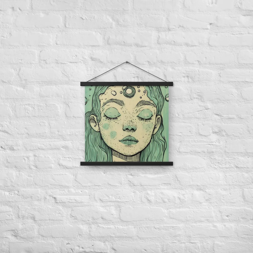 Beneath the Surface | Poster With Black Wood Hanger | 18″×18″