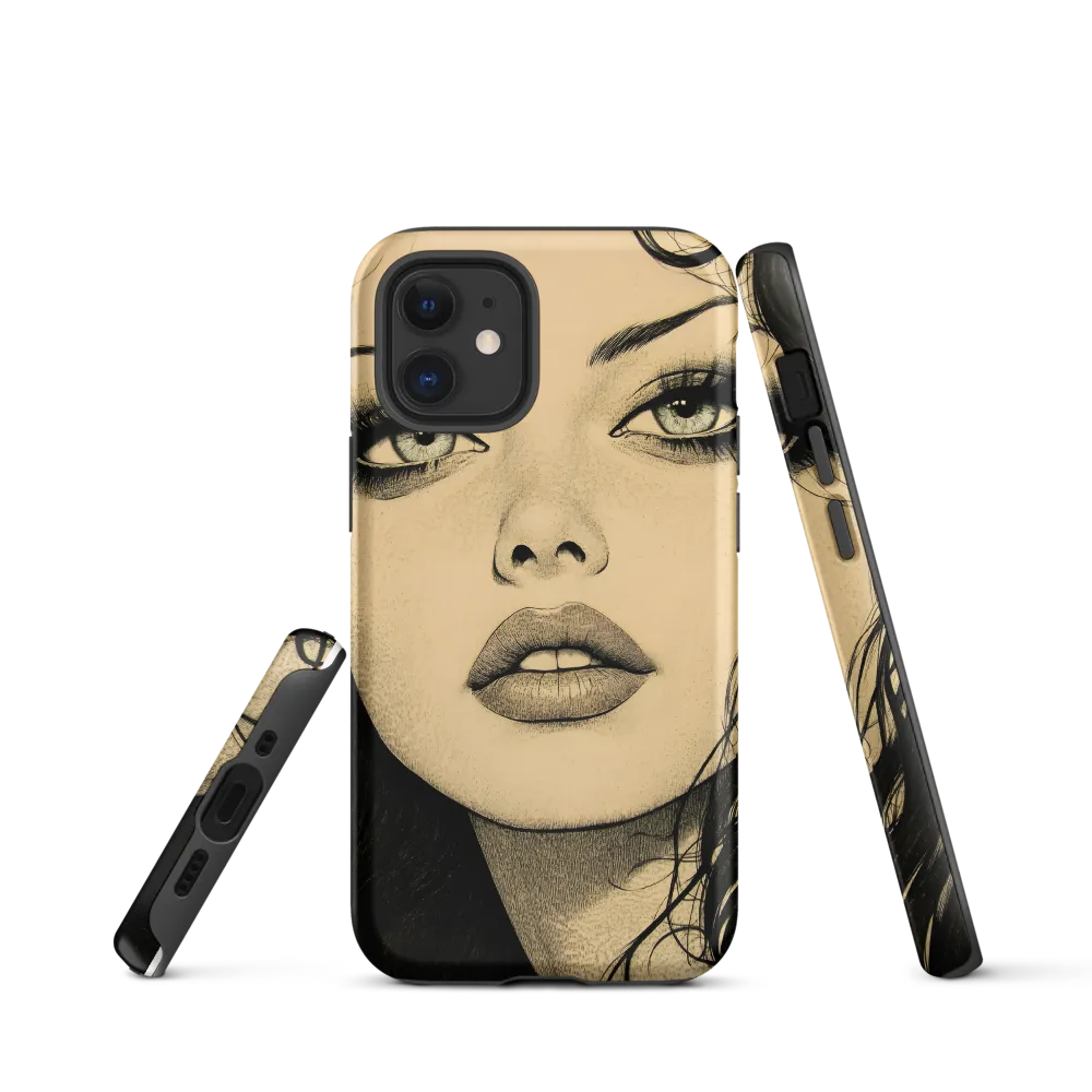 Enigmatic Gaze | Phone Case |  12 mini | Tough Case | Matte