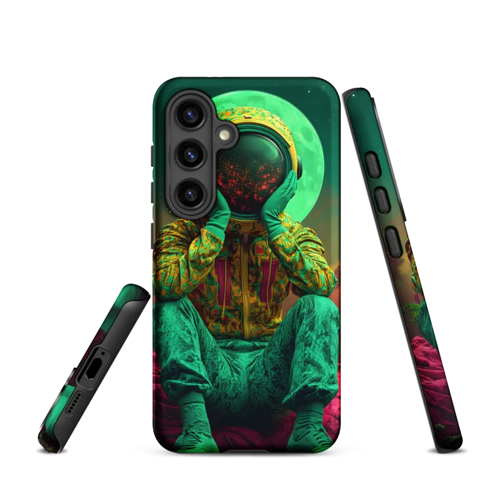 Cosmic Reflection: An Astronaut's Journey | Phone Case |  S24 | Tough Case | Matte