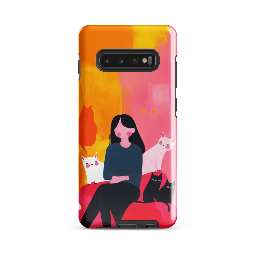 Whimsy in Feline Company | Phone Case |  S10 Plus | Tough Case | Glossy