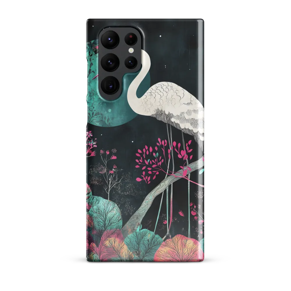 Ethereal Presence: Heron in a Floral Dreamscape