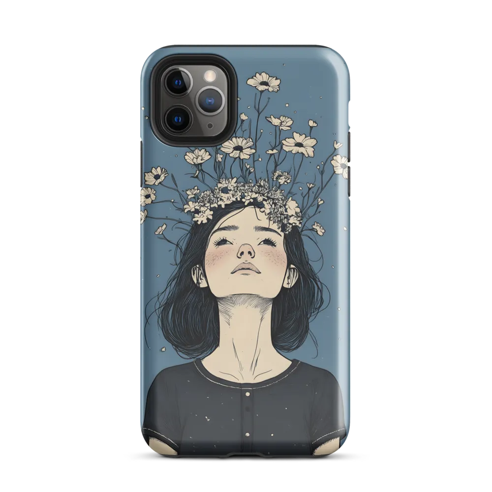 Floral Serenity: A Portrait of Tranquility | Phone Case |  11 Pro Max | Tough Case | Glossy