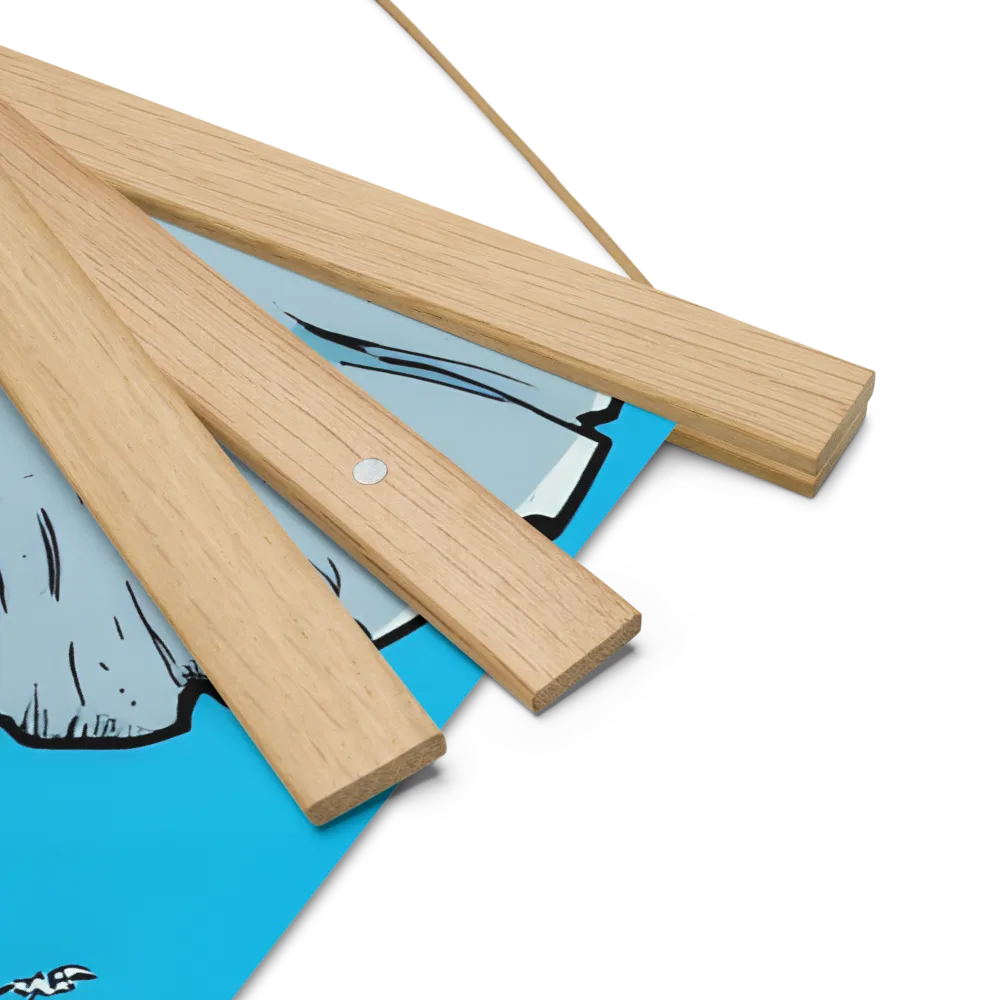 Majestic Presence: The Elephant | Poster With Oak Wood Hanger | 18″×18″