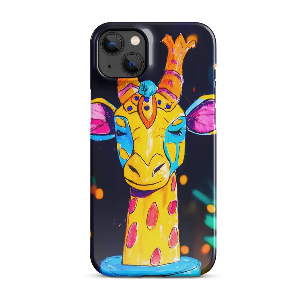 Whimsical Giraffe in Vibrant Colors
