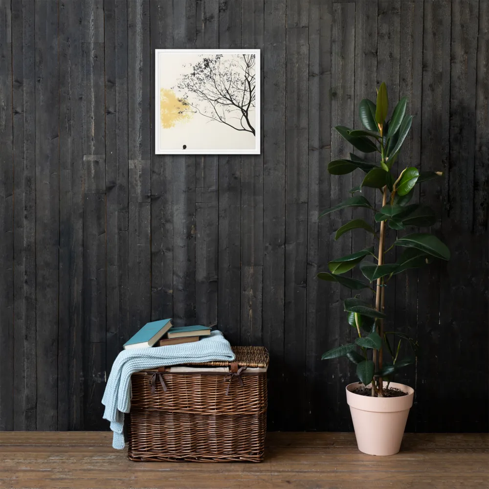 Whispers of Solitude | Canvas with White Frame | 16″×16″