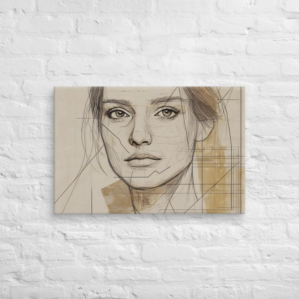 Geometric Elegance: A Modern Portrait | Canvas | 20″×30″