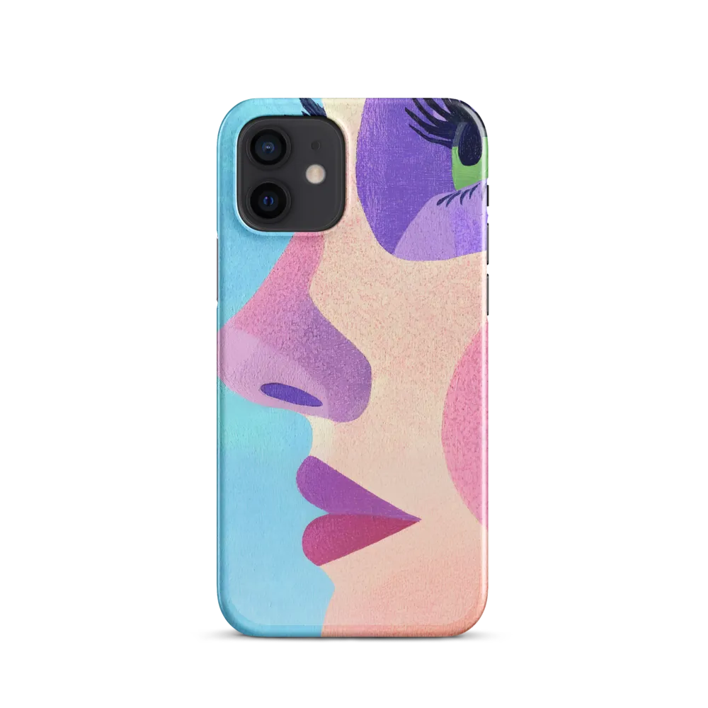 Fragmented Profile in Cyan and Purple