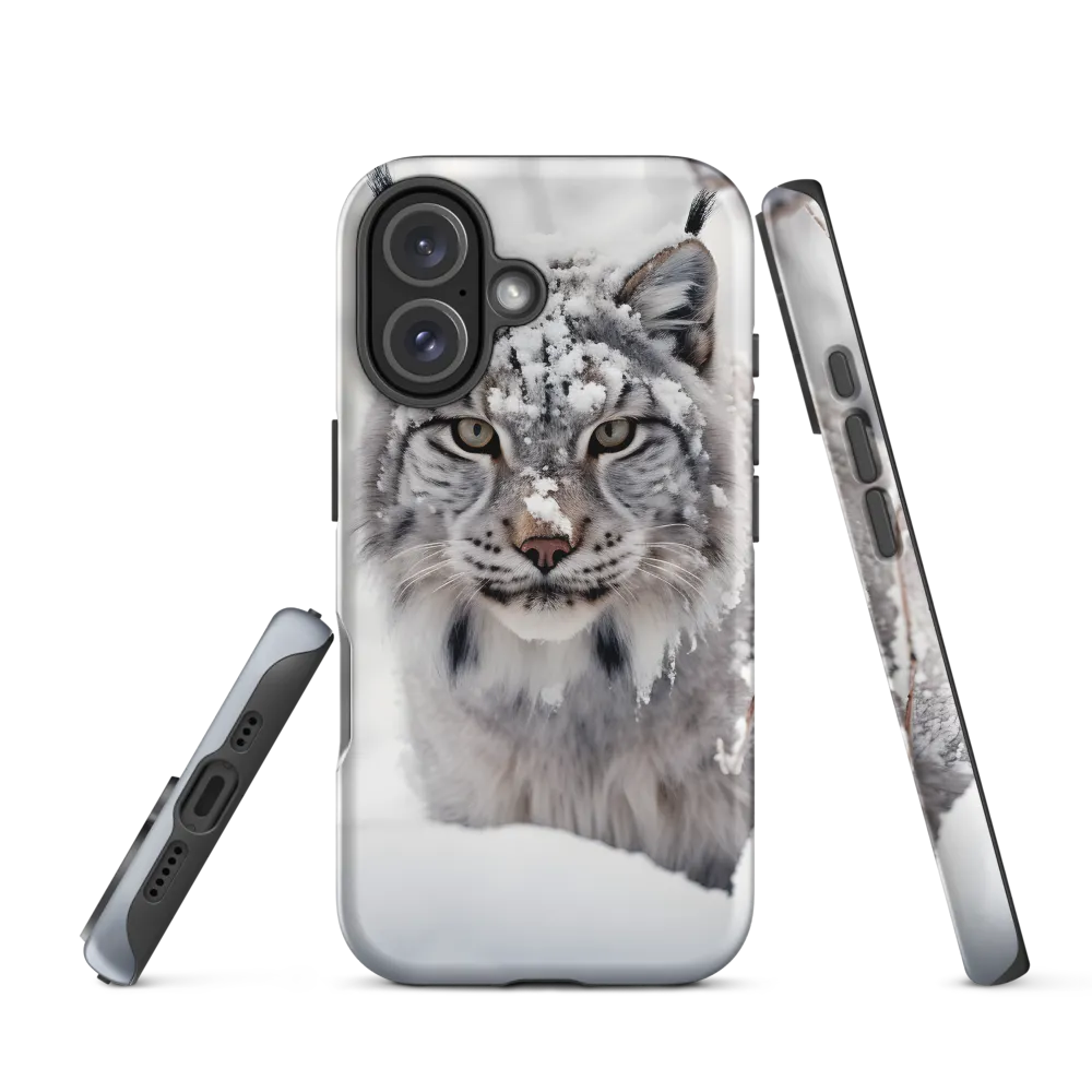 Whispers of Winter: The Lynx in Snow | Phone Case |  16 | Tough Case | Matte