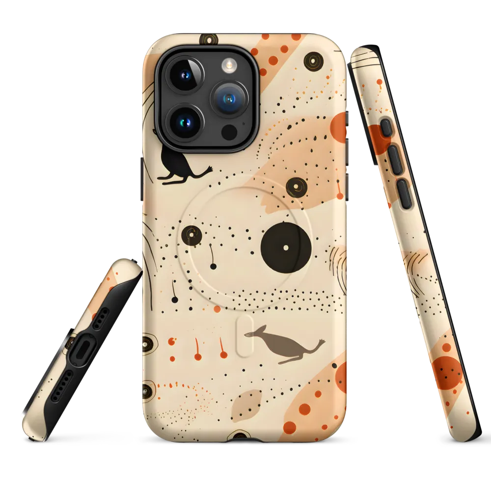 Playful Patterns in Earth Tones | Phone Case |  15 Pro Max | MagSafe® Tough Case | Matte
