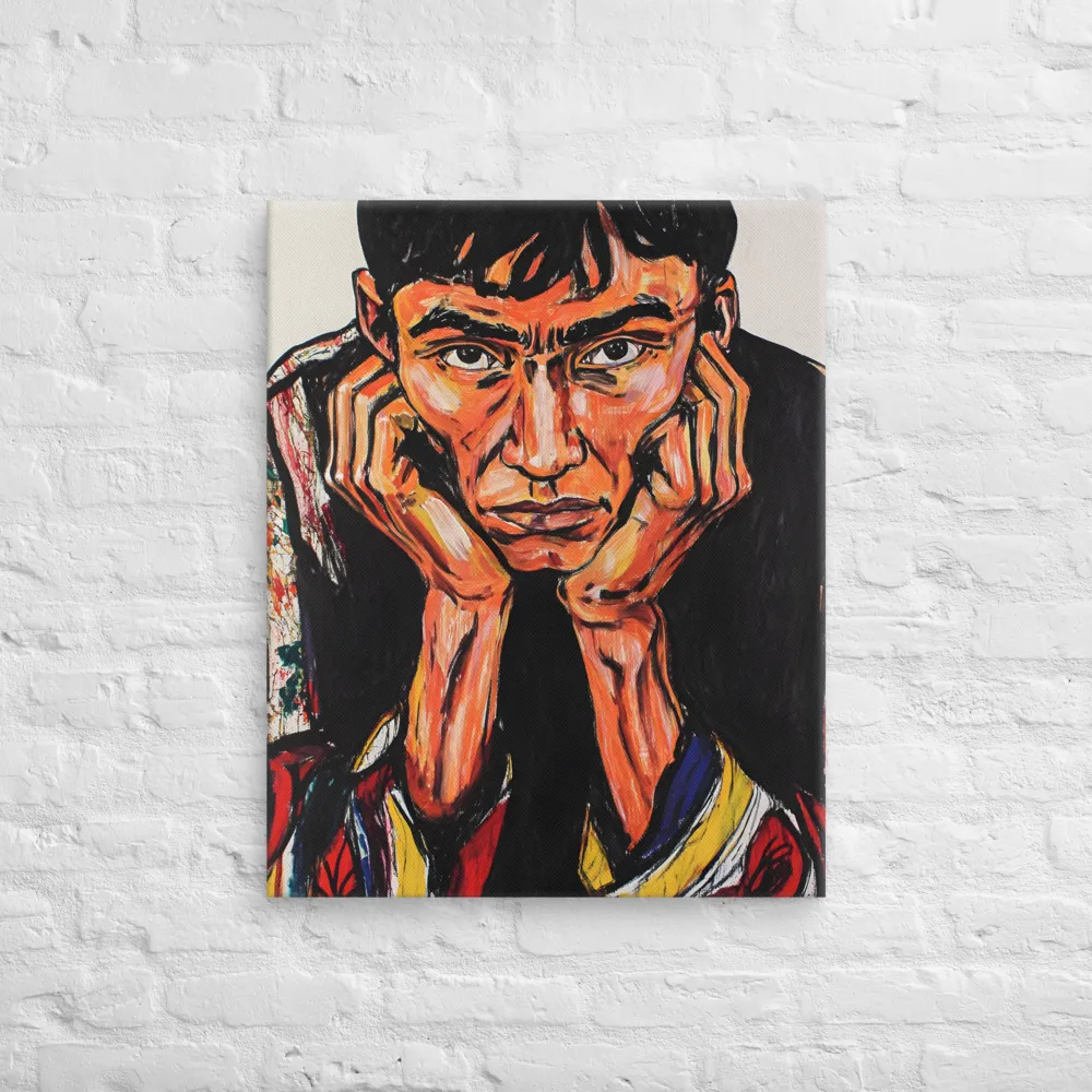 Contemplative Intensity: An Expressionist Portrait