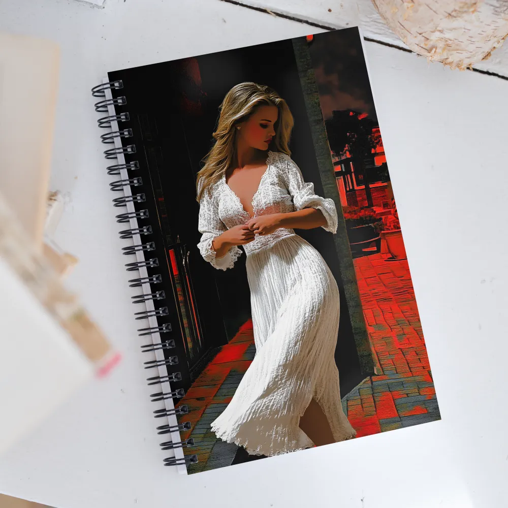 Elegance in White | Spiral Notebook