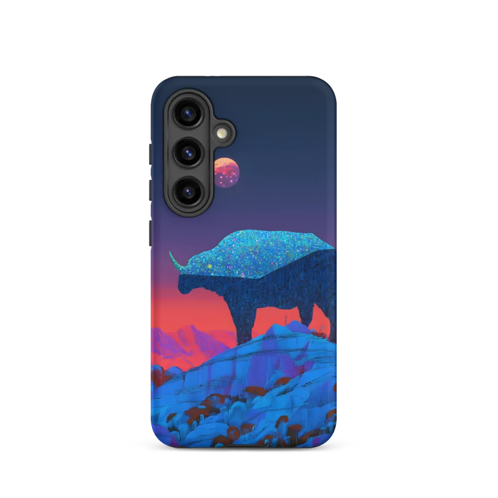 Luminous Bison Under a Celestial Sky