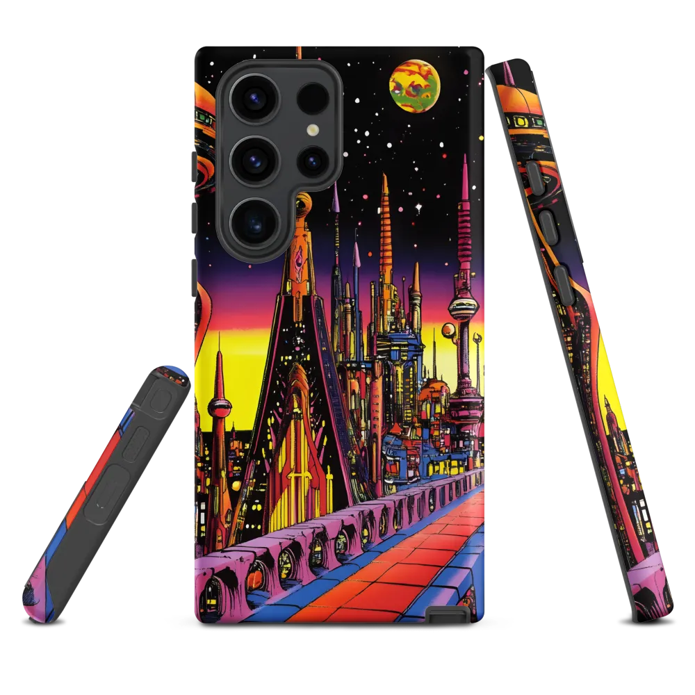 Futuristic Cosmos: A Journey Through Neon Cities