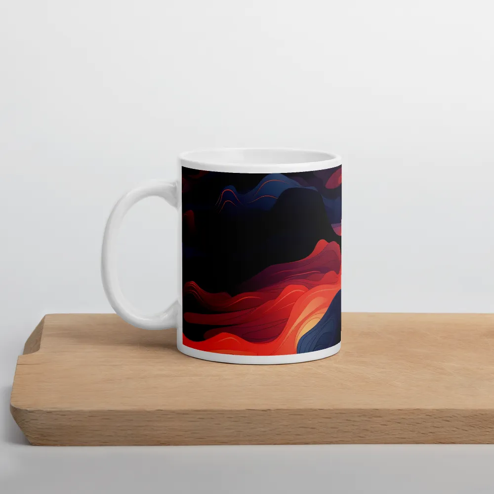 Ethereal Waves of Color | Mug with White inside | 11 oz