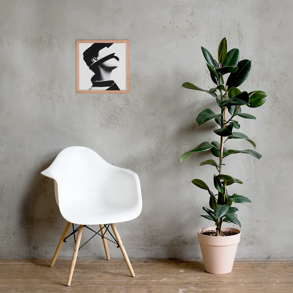 Entwined Identity | Poster with Red oak Frame | 14″×14″