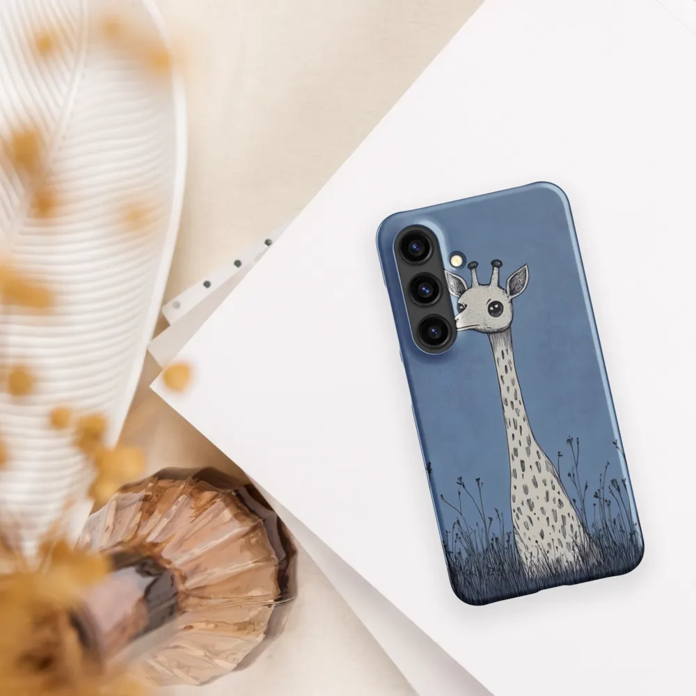 Whimsical Giraffe in Blue